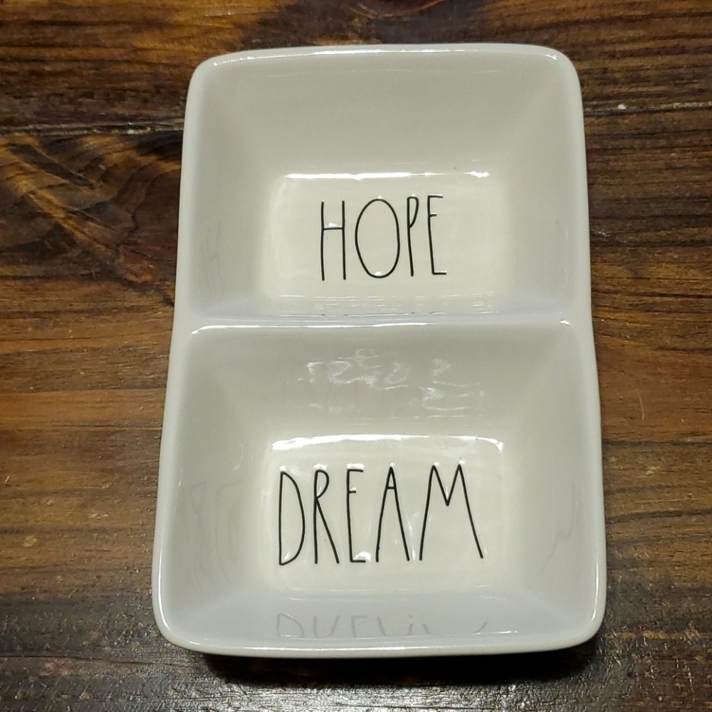 Rae Dunn Divided Dish Hope and Dream